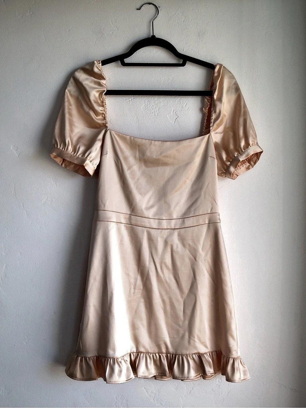 Privacy Please Mini Ruffle Dress in Pink Size Small